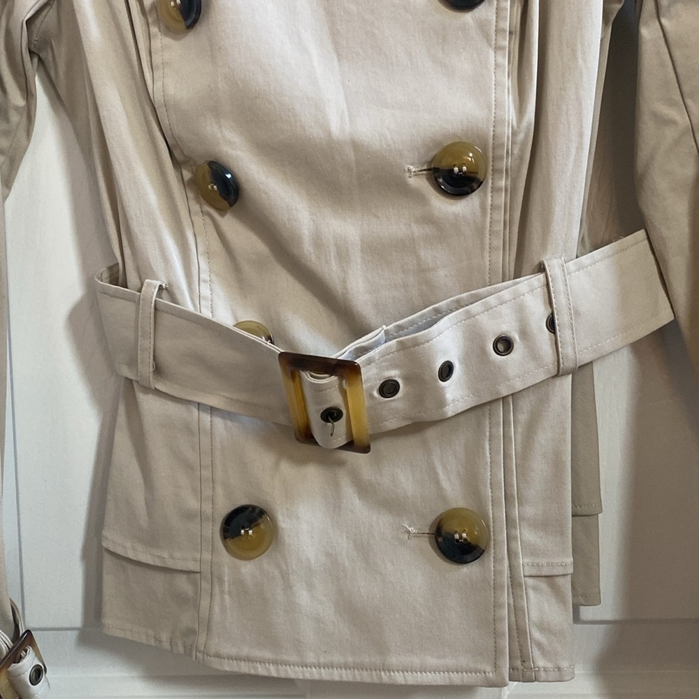 Bebe Double Ruffle Twill Jacket - image 5